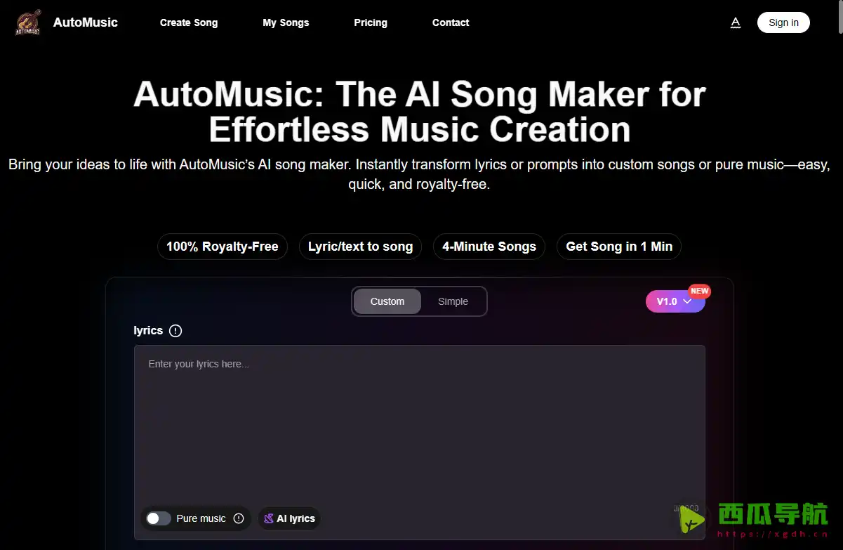AI音乐创作与生成工具：AI歌曲制作人 - AutoMusic