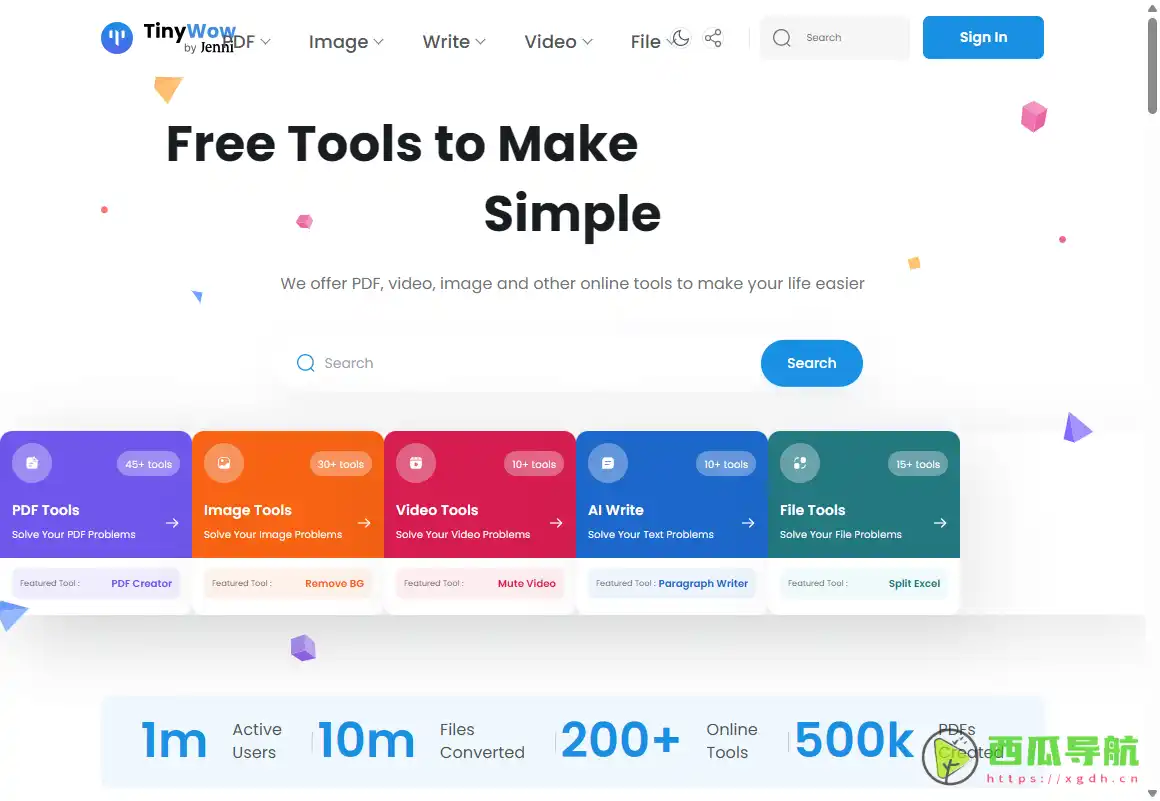 TinyWow免费高效的在线AI与文件处理工具
