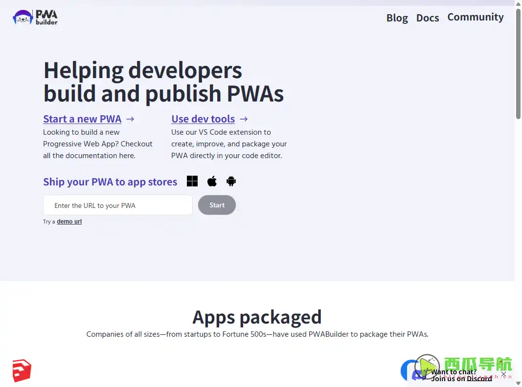 免费在线构建渐进式Web应用的工具：PWABuilder
