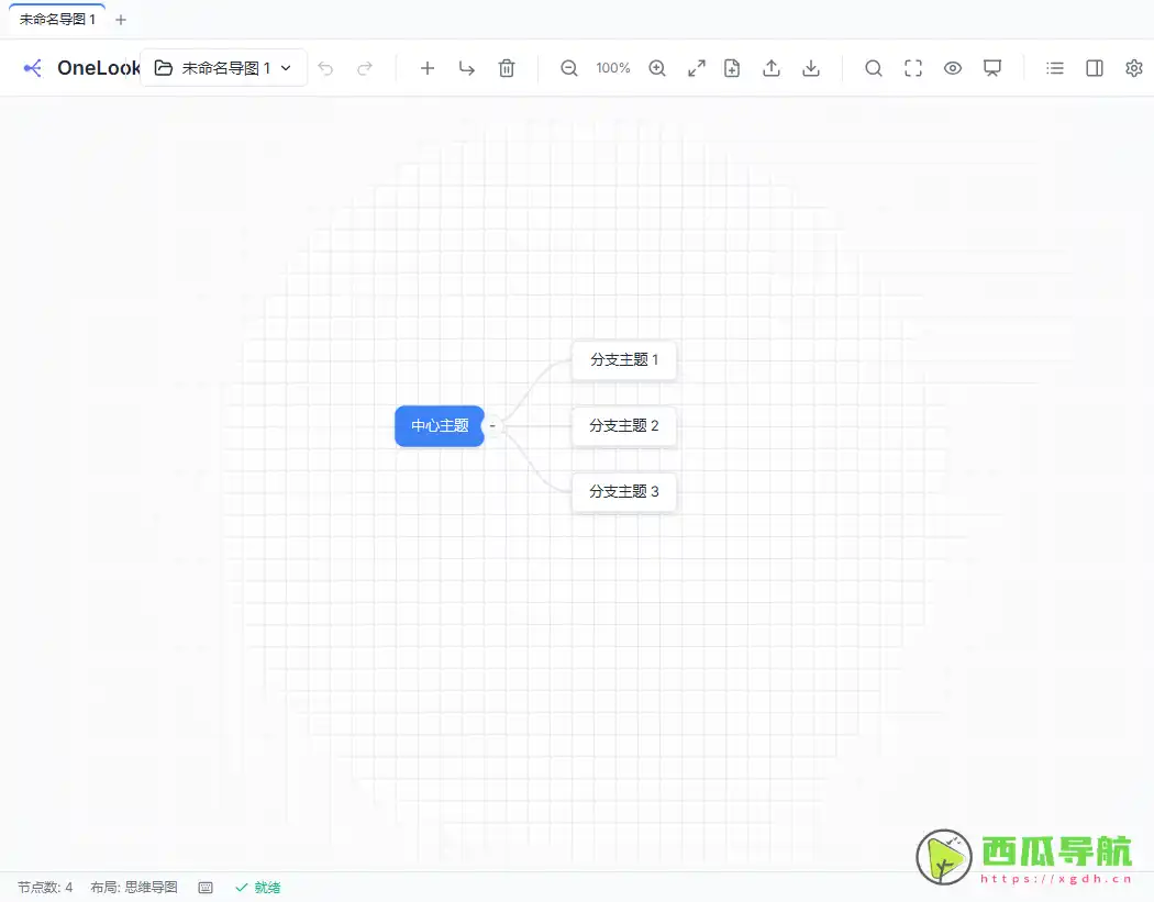 简洁高效的沉浸式思维导图工具：OneLook 一目