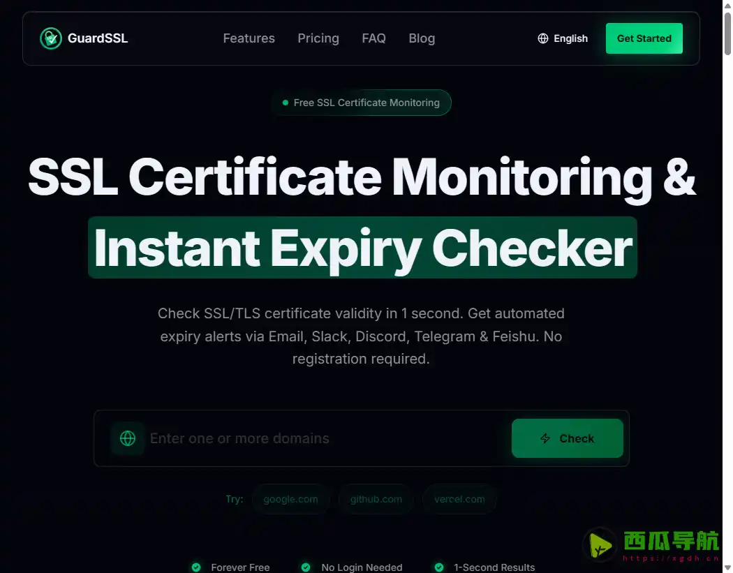 GuardSSL：实时SSL证书监控与过期提醒工具