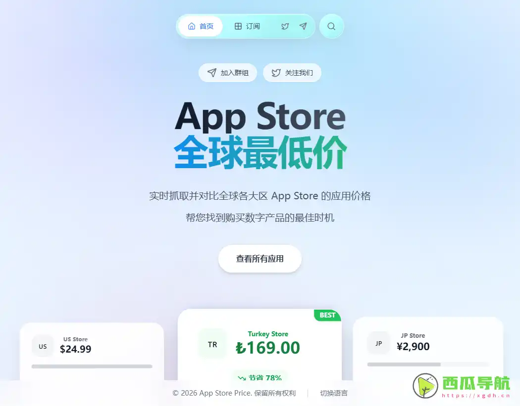 全球 App Store 订阅比价工具：App Store Price 实时发现最低价