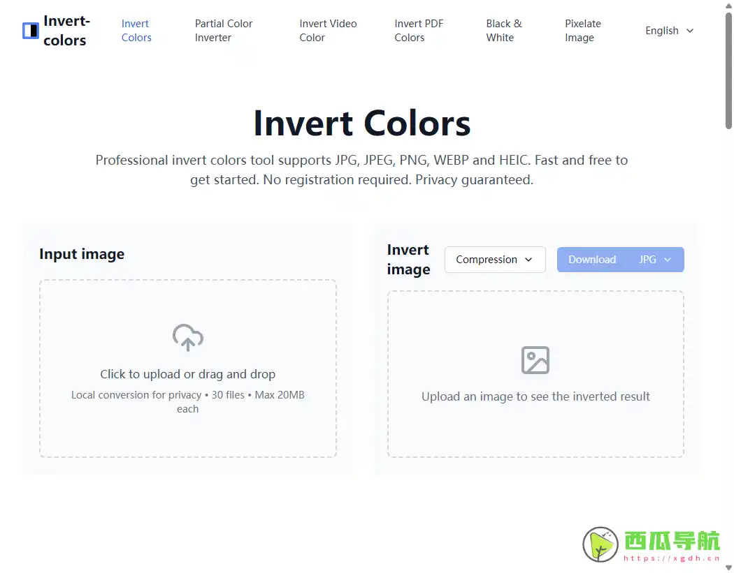 简单高效的在线图片反色工具：Invert-colors 一键批量处理与隐私保护