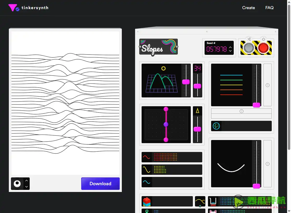 TinkerSynth：在线抽象艺术生成与拖拽创作工具