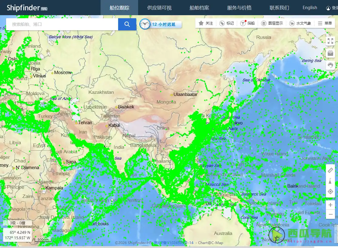 全球船舶实时追踪与航运数据可视化平台：搜船网全球AIS船位监控