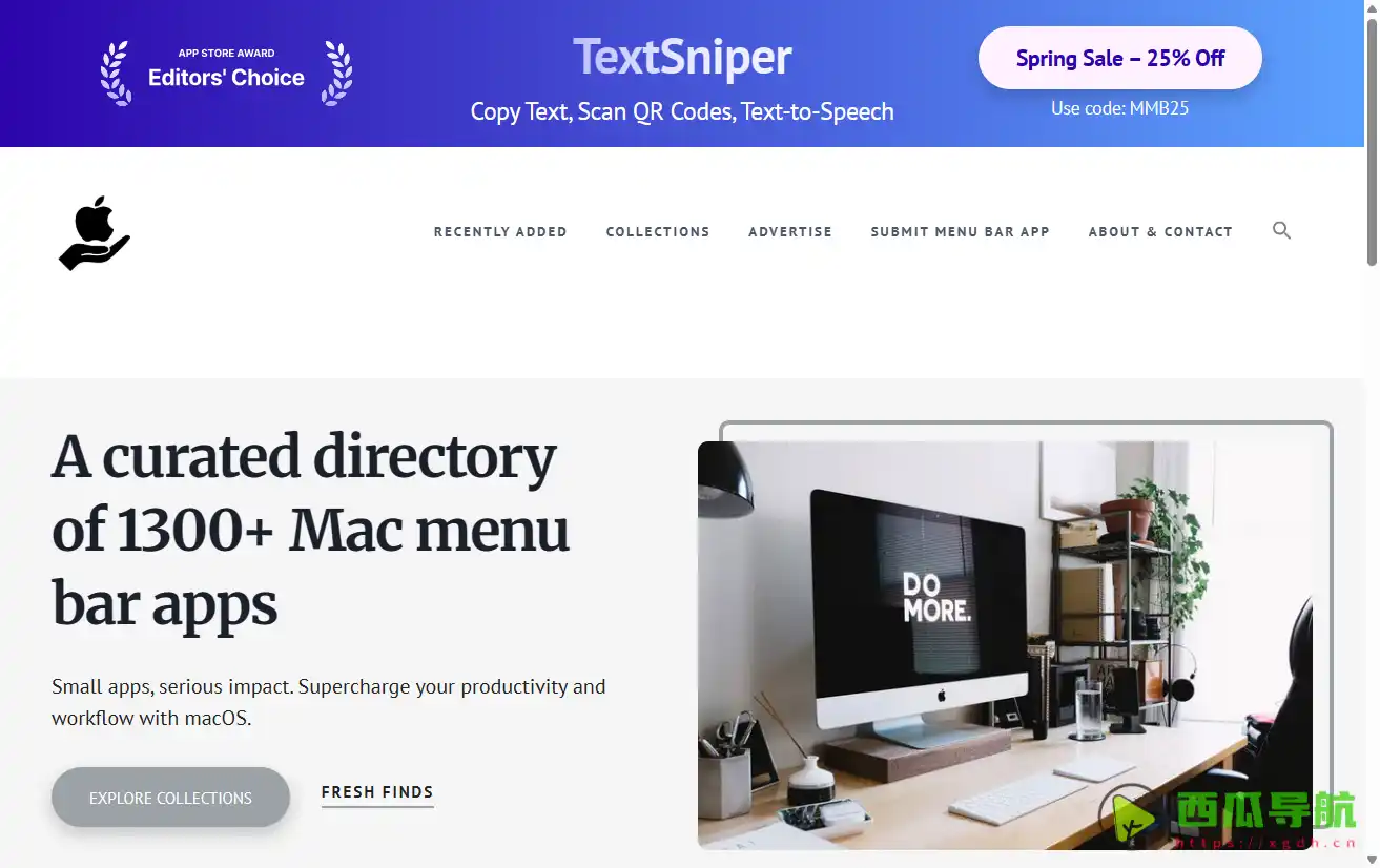 MacMenuBar.com：发现和优化您的Mac菜单栏应用程序