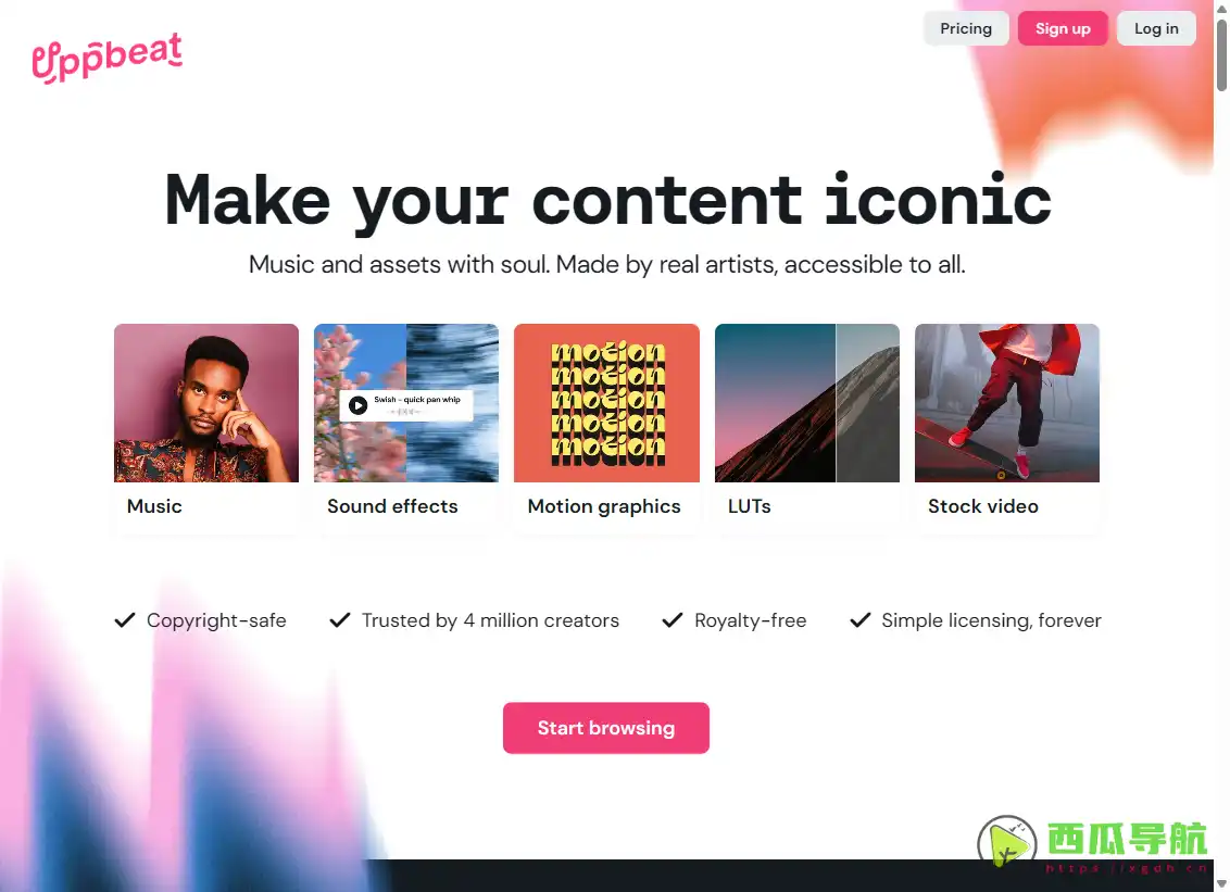 Uppbeat：完全免费且丰富的创作者音乐平台