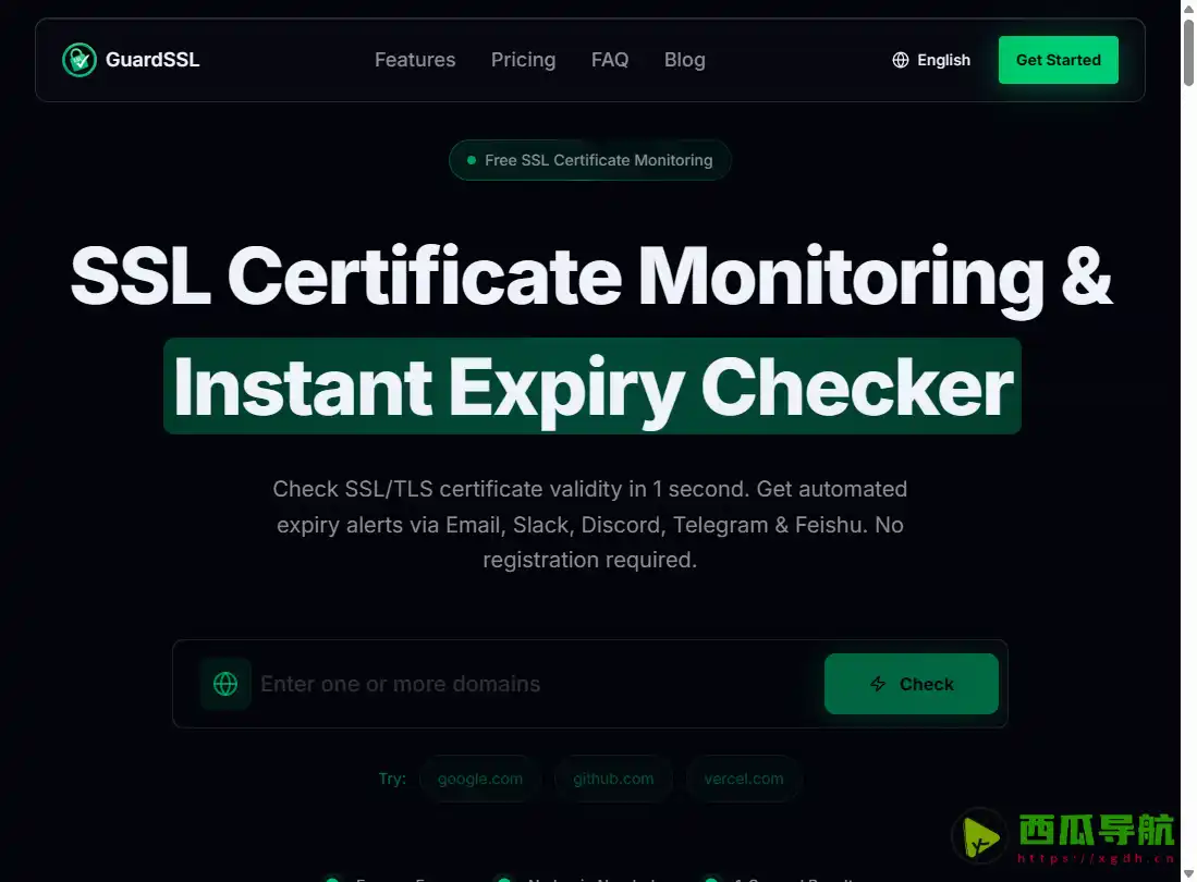 GuardSSL：网站SSL证书监控与过期提醒工具