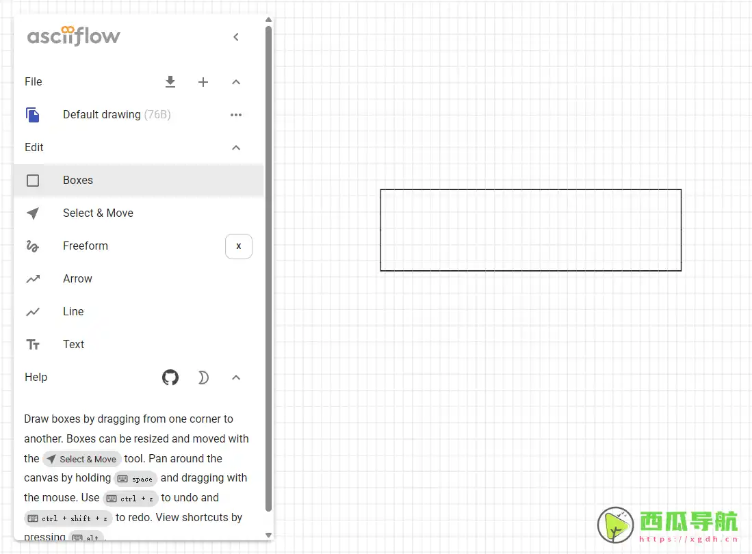 ASCIIFlow：在线ASCII流程图绘制与文本图形生成工具