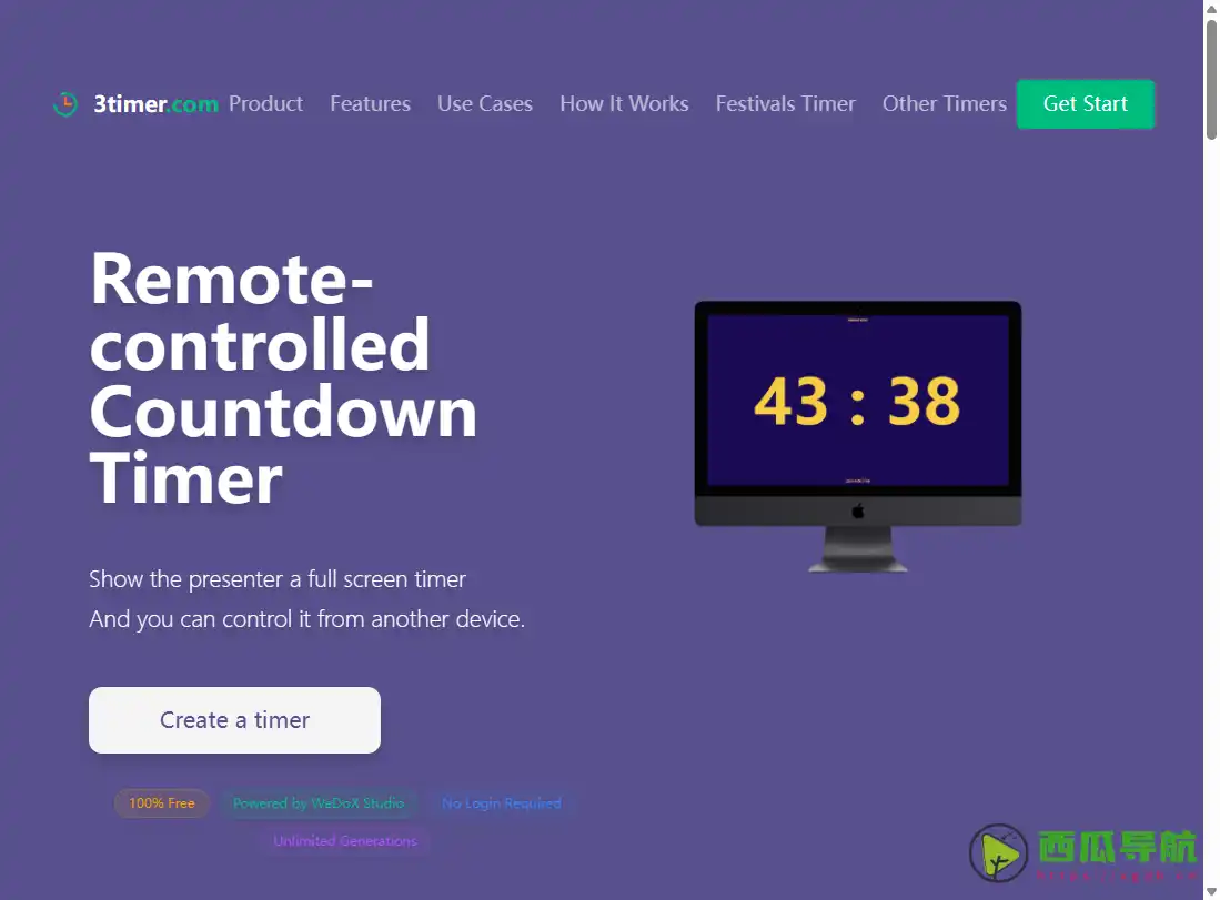 3timer.com：支持手机远程控制与实时同步的在线倒计时工具
