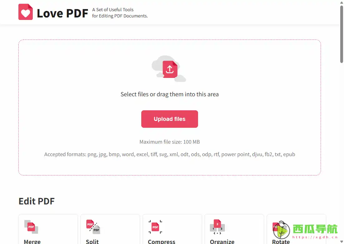 Love PDF：免费在线 PDF 处理工具