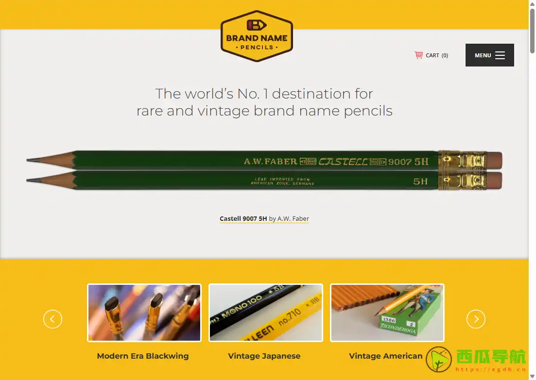 全球复古铅笔收藏与购买网站：Brand Name Pencils