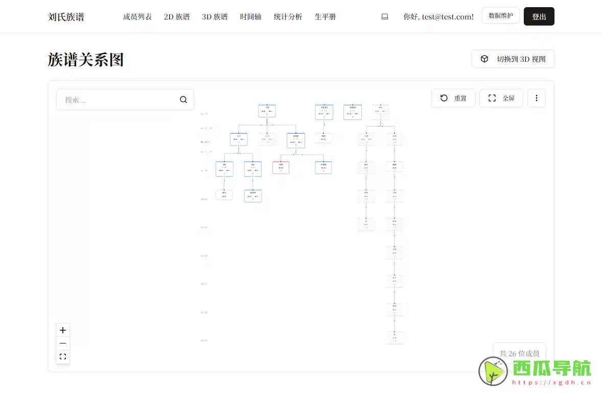 pure-genealogy：开源族谱管理与可视化系统