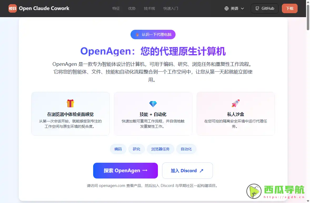 Open Claude Cowork：可视化桌面 AI Agent 与多模型接入