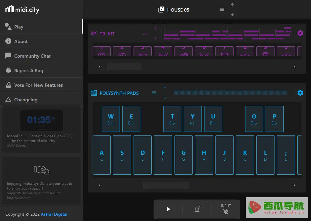 midi.city：免费在线合成器与网页音乐创作工具