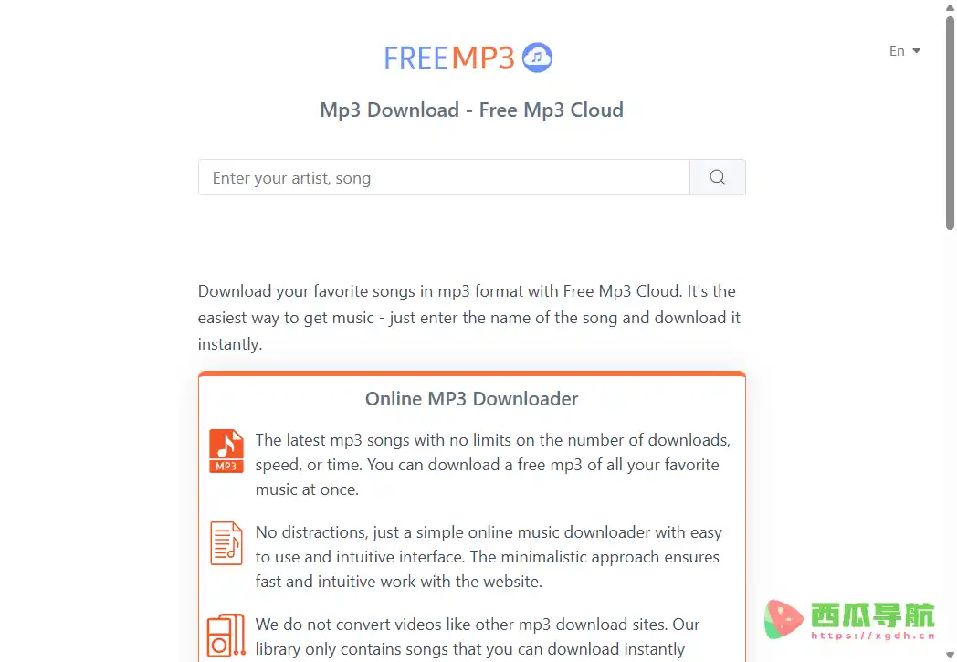 Free Mp3 Cloud:免费在线音乐搜索与MP3音频下载工具