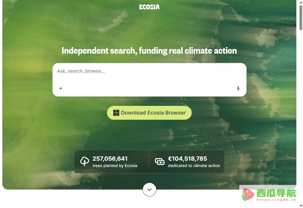Ecosia:环保公益与绿色信息检索搜索引擎