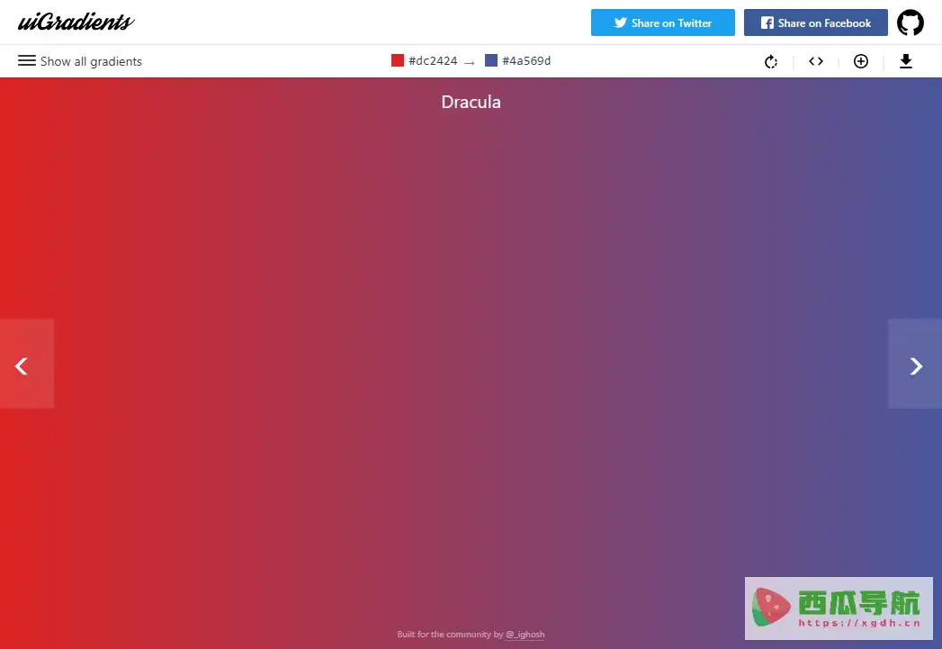 uiGradients：免费渐变配色网站，快速获取网页与PPT设计灵感