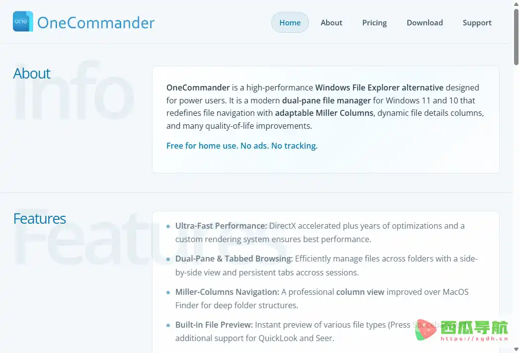 OneCommander:支持标签浏览、双面操作与文件快速预览的
