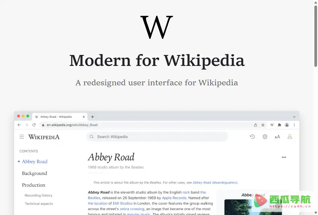 Modern for Wikipedia：维基百科界面美化与阅读效率提升插件